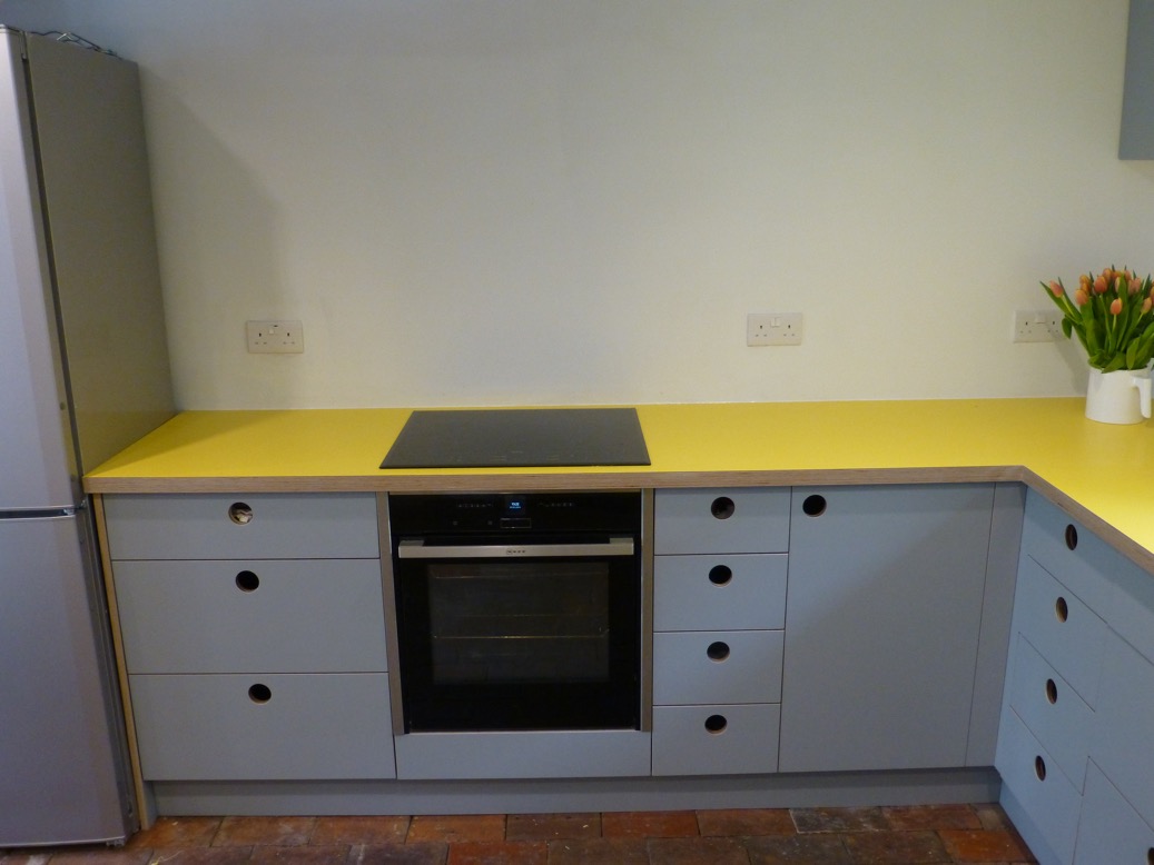 bespoke laminated birch ply worktop